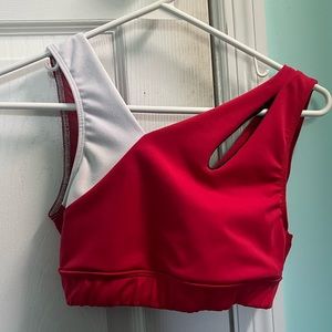 Red and White Five Dancewear Bra